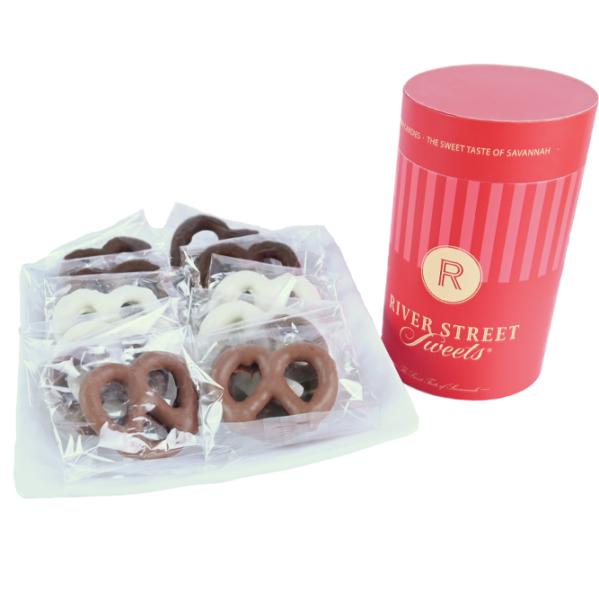 Assorted Chocolate Pretzel Canister - 10% OFF