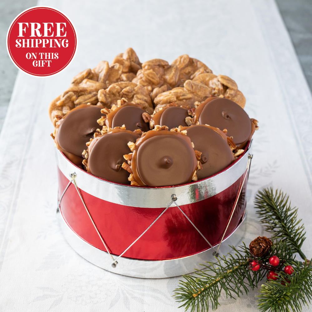 Holiday Drum of Pralines & Bear Claws