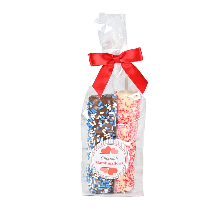 Valentine's Day Chocolate Covered Marshmallows