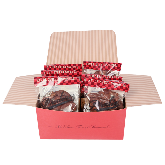 Inside 10 piece Chocolate Pralines