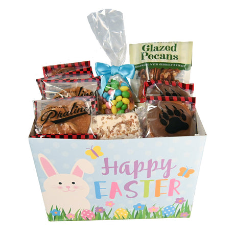 A Happy Easter box filled with wrapped assorted candies