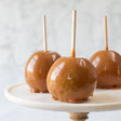 Caramel Apples on a cake stand