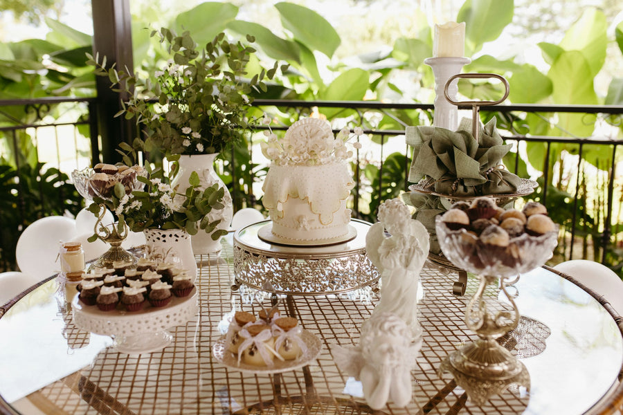Wedding cake and dessert display