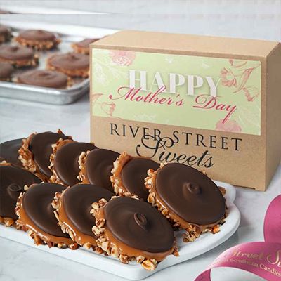 River Street Sweets | Mother's Day Box of Dark Chocolate Bear Claws